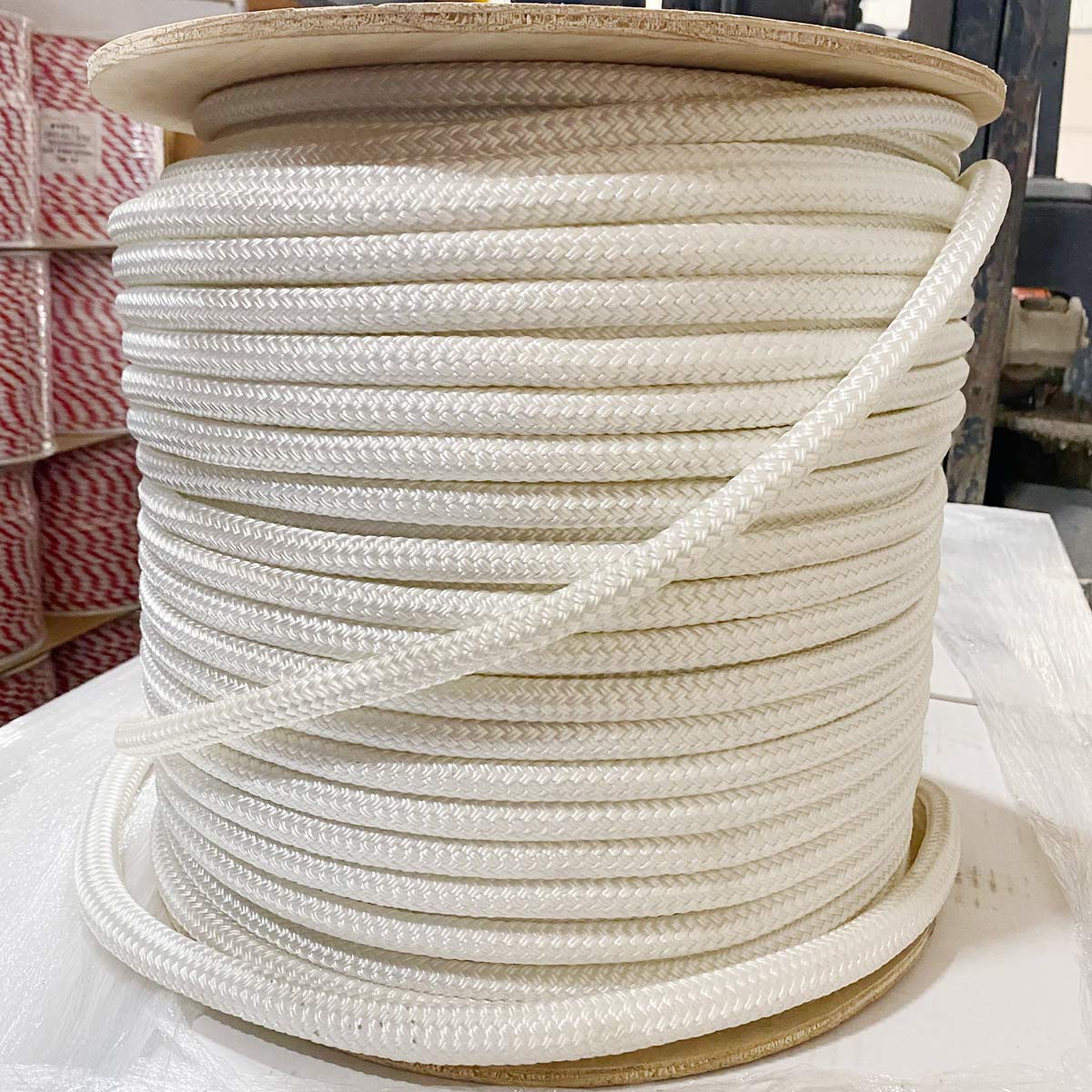 5/8" White Double Braid Nylon Rope 600' Spool Phoenix Rope & Cordage