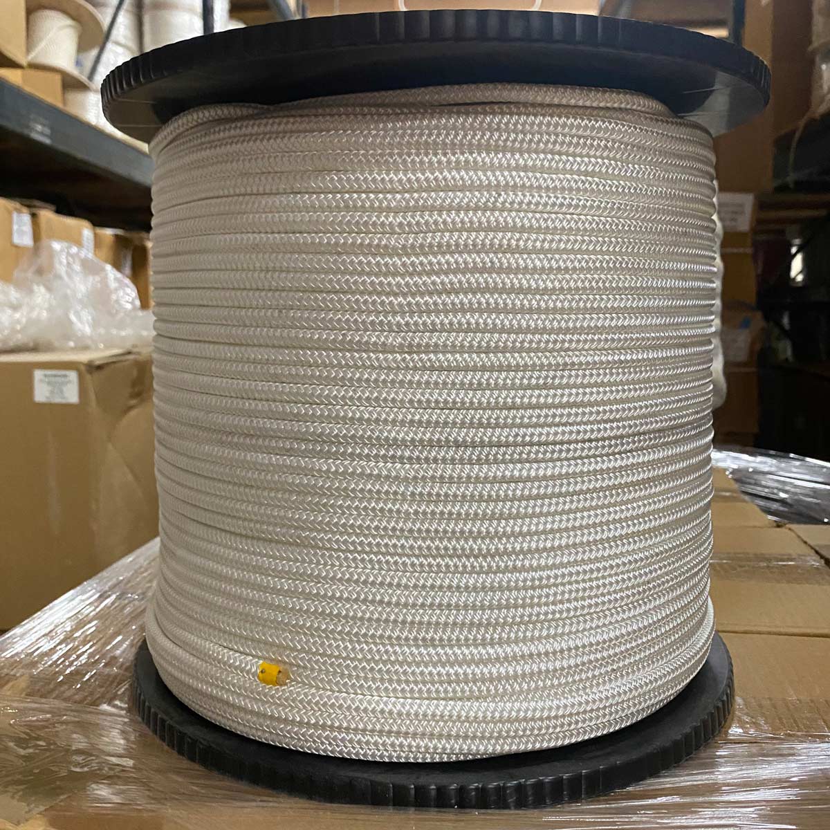 1/4" White Double Braid Polyester Rope 600' Spool Phoenix Rope