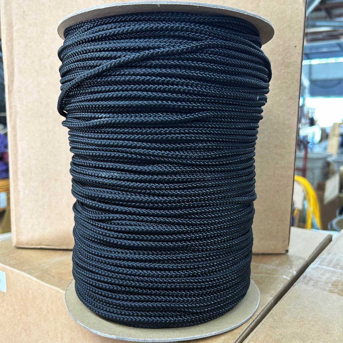 3/16, 620 lb, White Solid Braided Nylon Rope