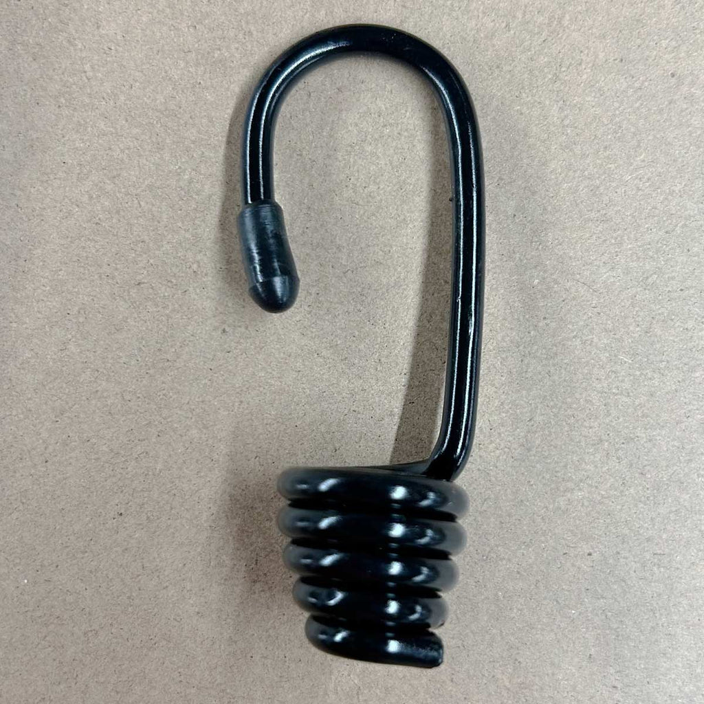 1/4" Long Neck PVC Coated Hook - Black