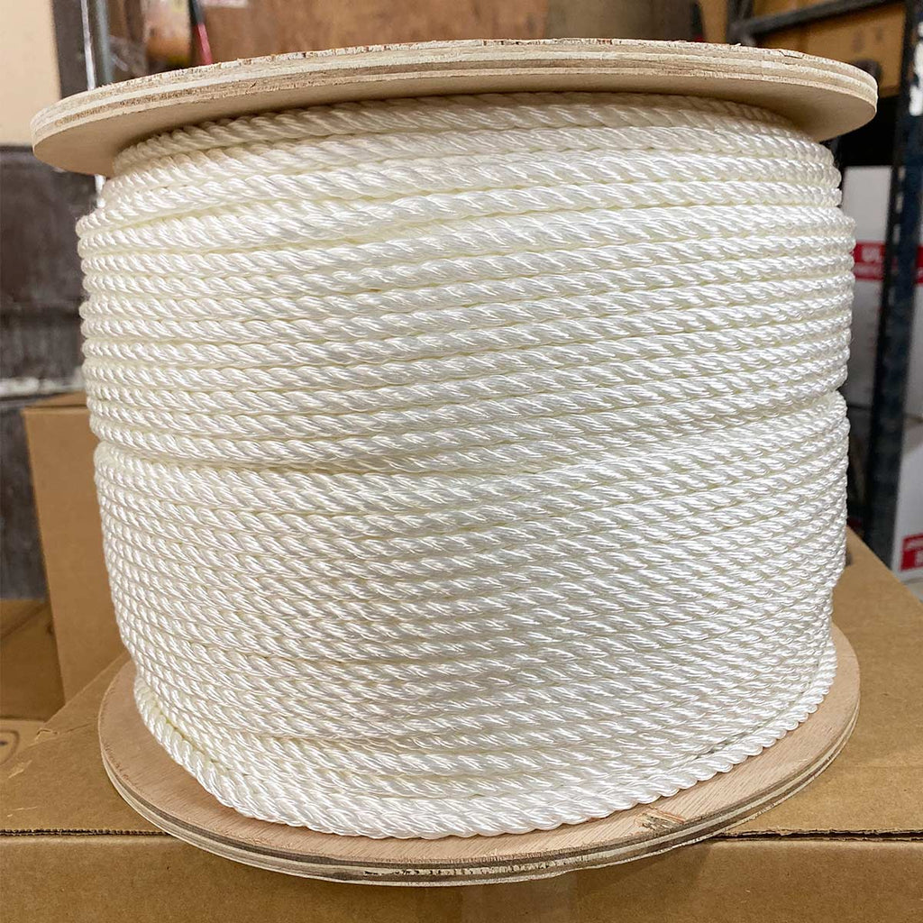 White Rope Spool White Twisted 3-Strand Nylon Rope (600 Ft. Spool) – Phoenix Rope & Cordage
