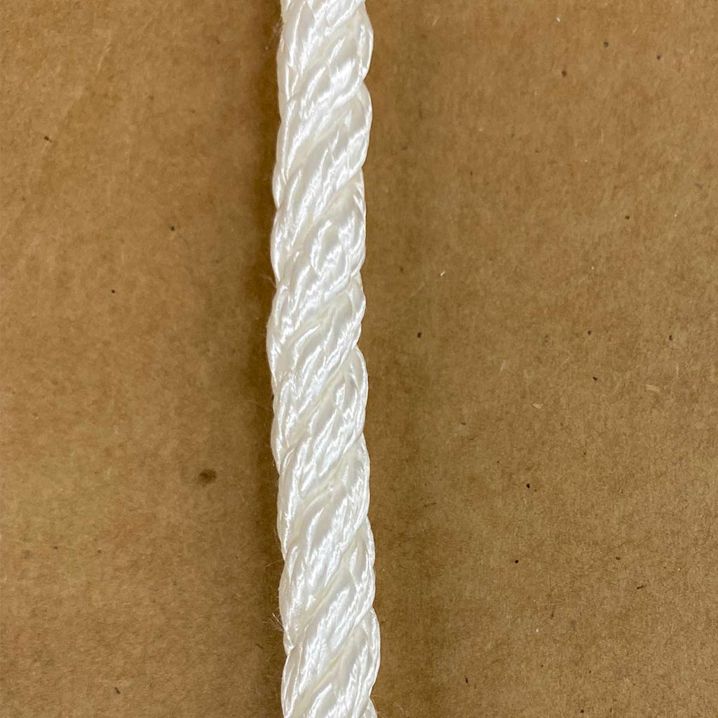 White Twisted 3-Strand Nylon Rope (600 Ft. Spool)