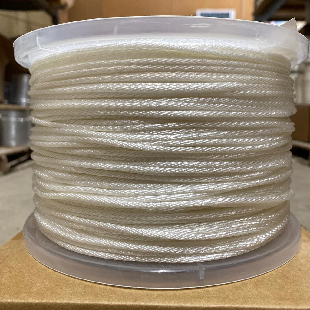 1/8 White Solid Braid Nylon - 1000' Spool – Phoenix Rope & Cordage