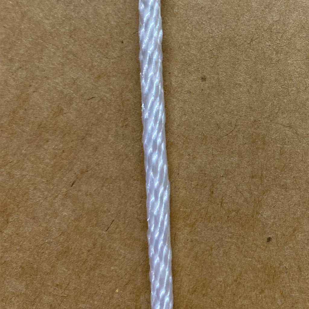 Solid Braided Nylon Rope, White 1/8 x 500' Spool
