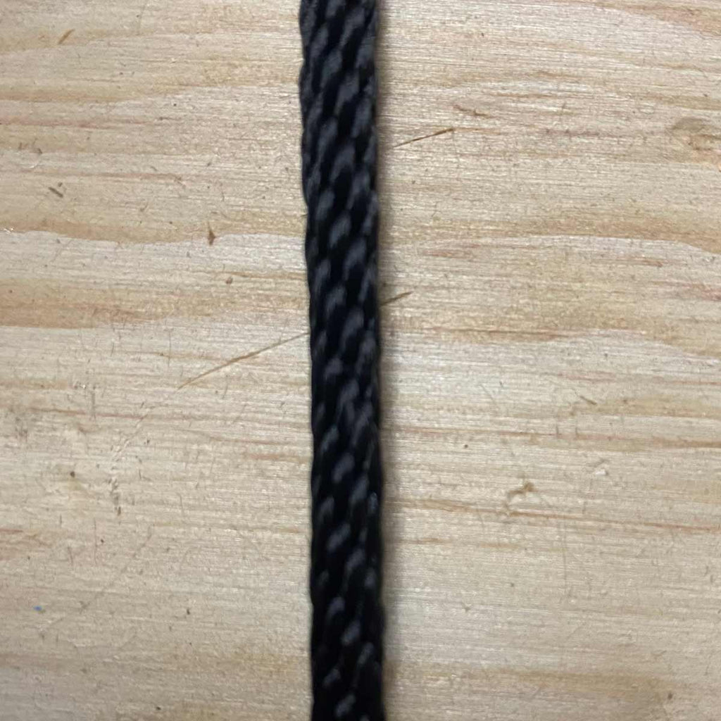 3/16 Black Solid Braid Polyester Rope - 1000' Spool – Phoenix Rope &  Cordage