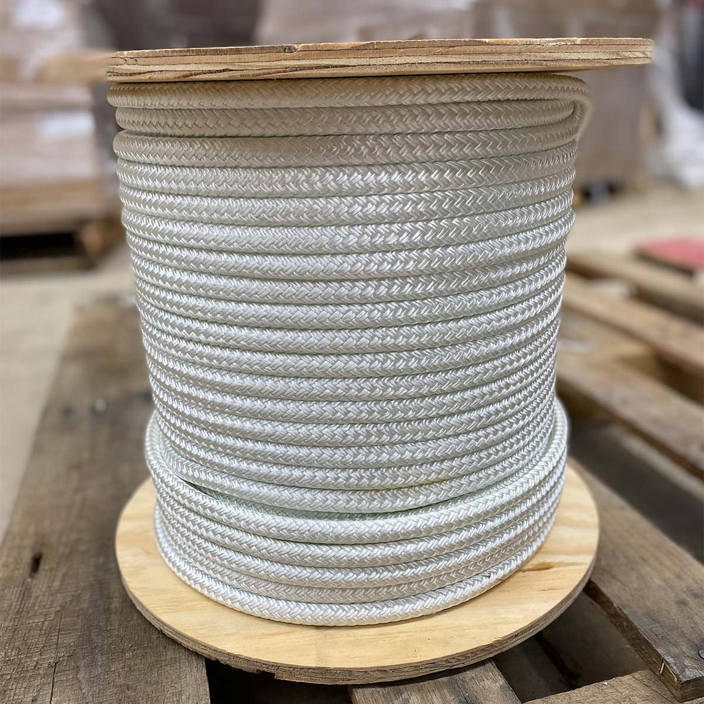 1-1 8 in. x 600 ft. Double Braided White Nylon Rope, from Erin Rope Corp.