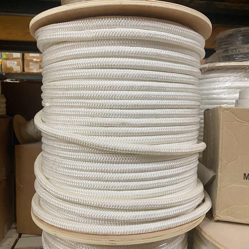 3/4" White Double Braid Polyester Rope
