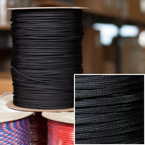 1/8 Black Solid Braid Polyester Rope - 3000' Spool – Phoenix Rope