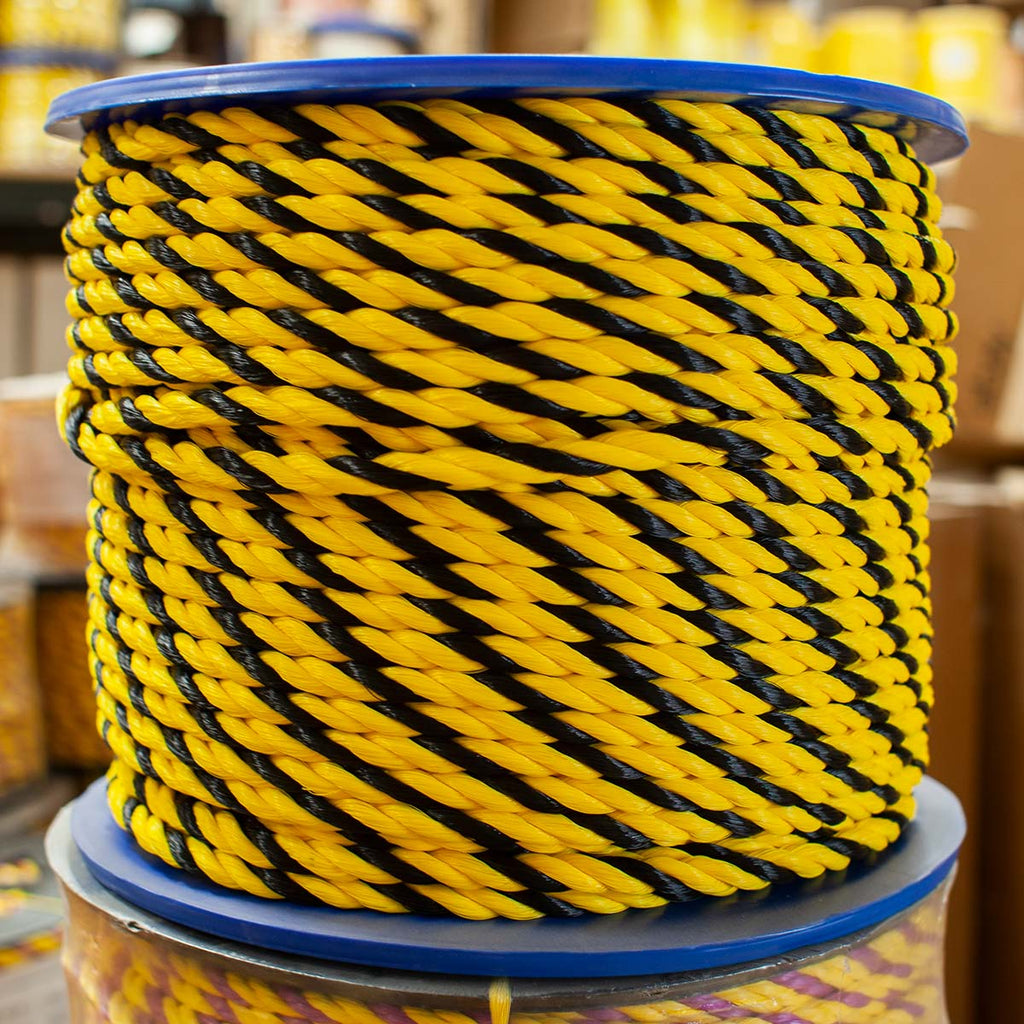 Black & Yellow 3-Strand Twisted Polypropylene – Phoenix Rope & Cordage