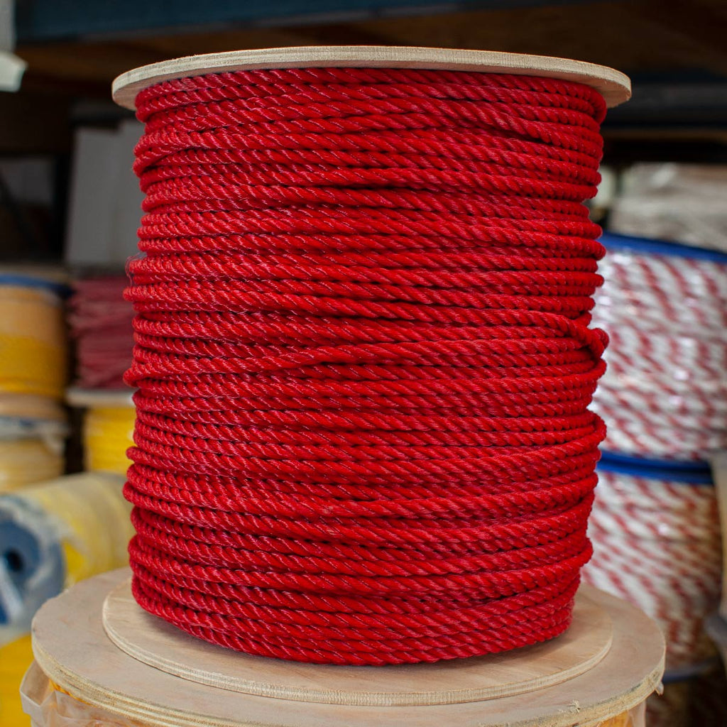 Red 3-Strand Twisted Polypropylene – Phoenix Rope & Cordage